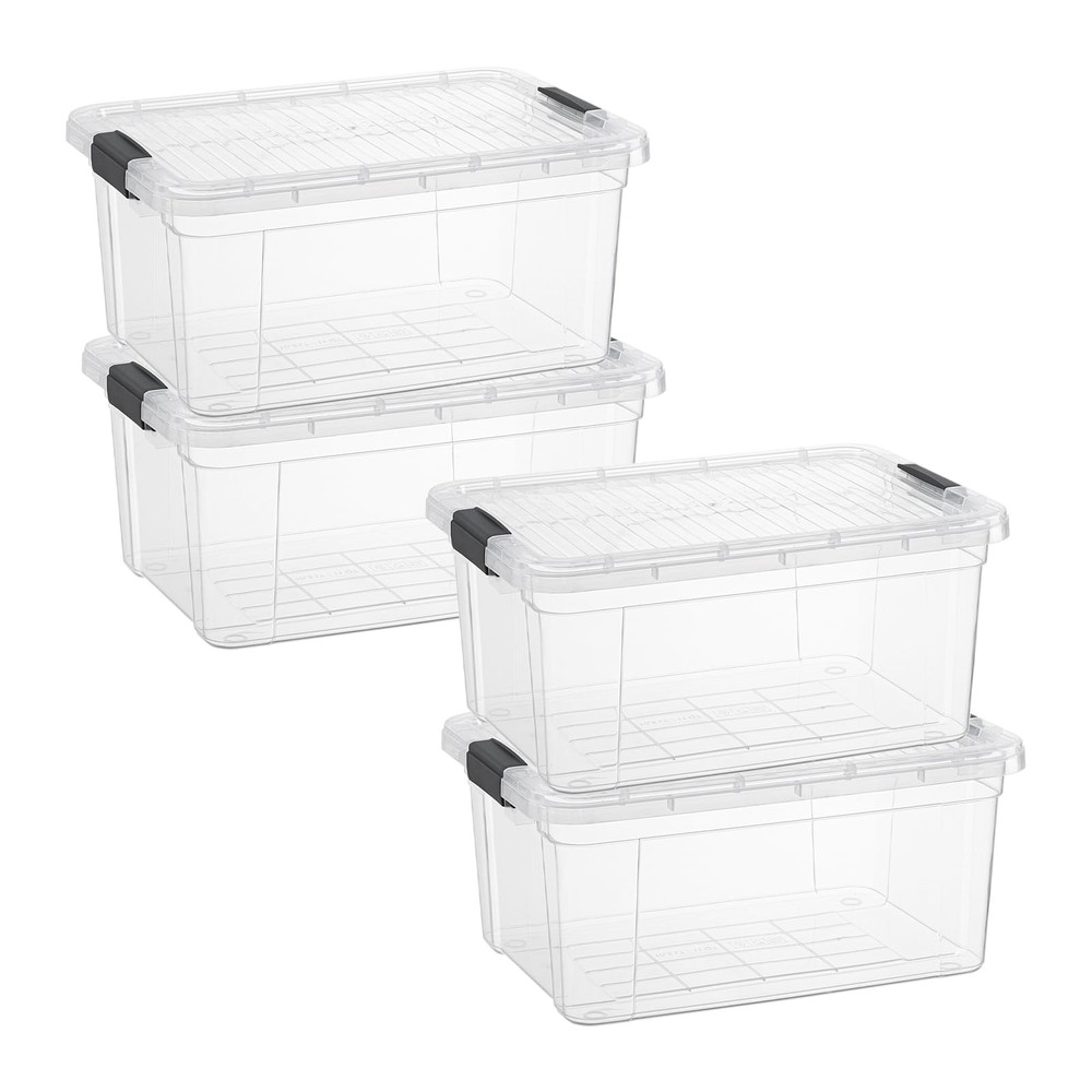 Superio 2 Quart Clear Storage Bin Lightweight Stackable Durable Design