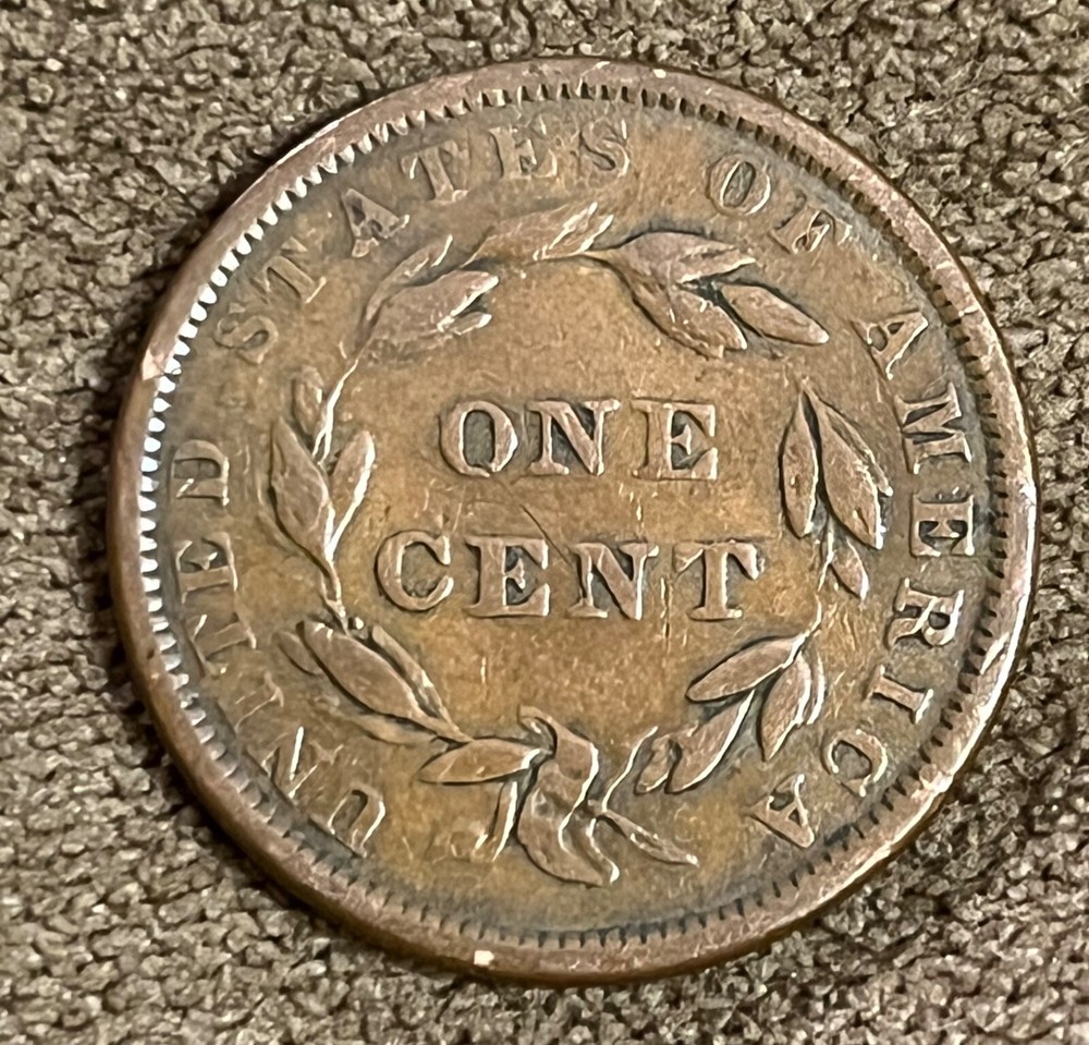 1839 Booby head large cent , Fine, Scarce !