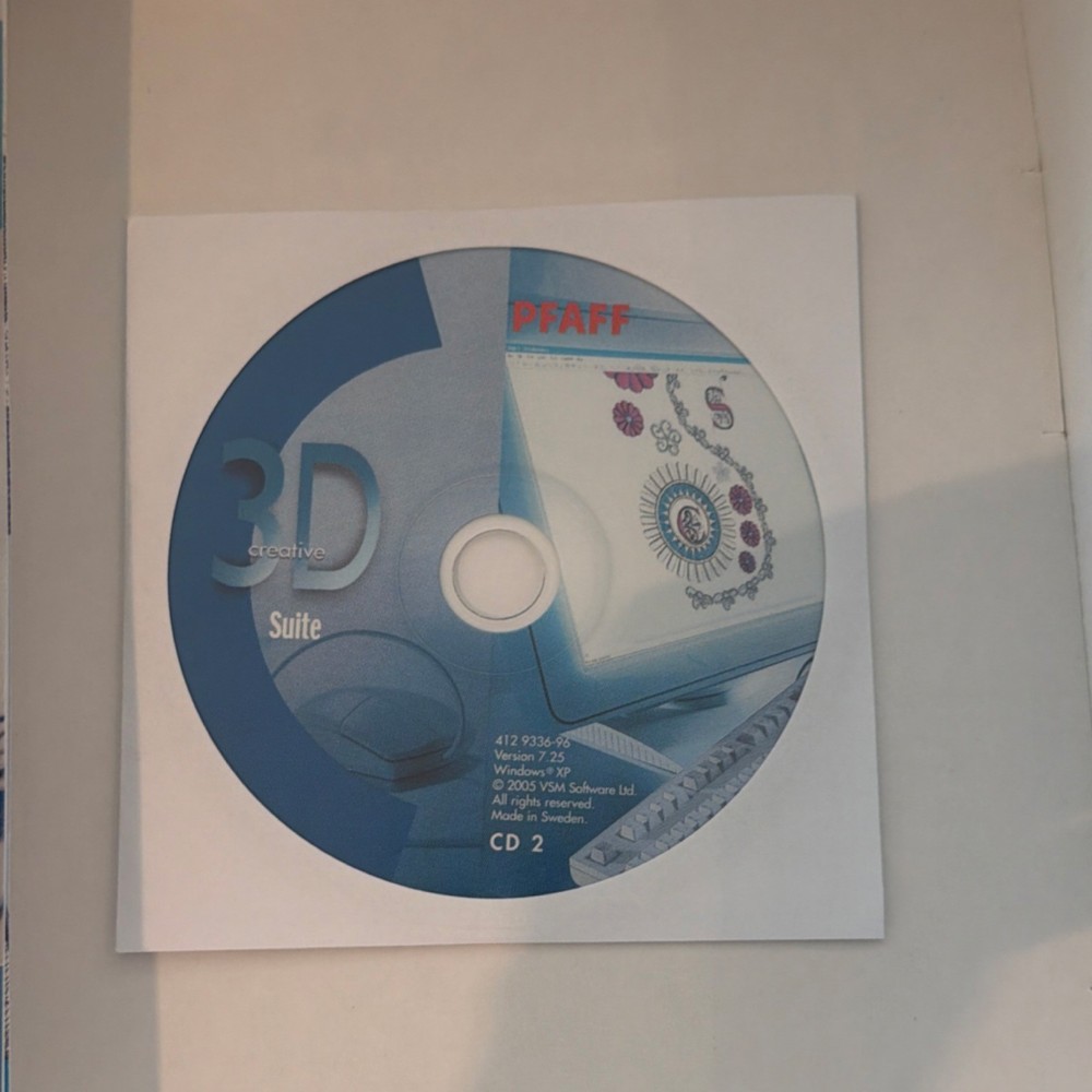 PFAFF 3D Creative Suite Embroidery Machine Digitizing Software