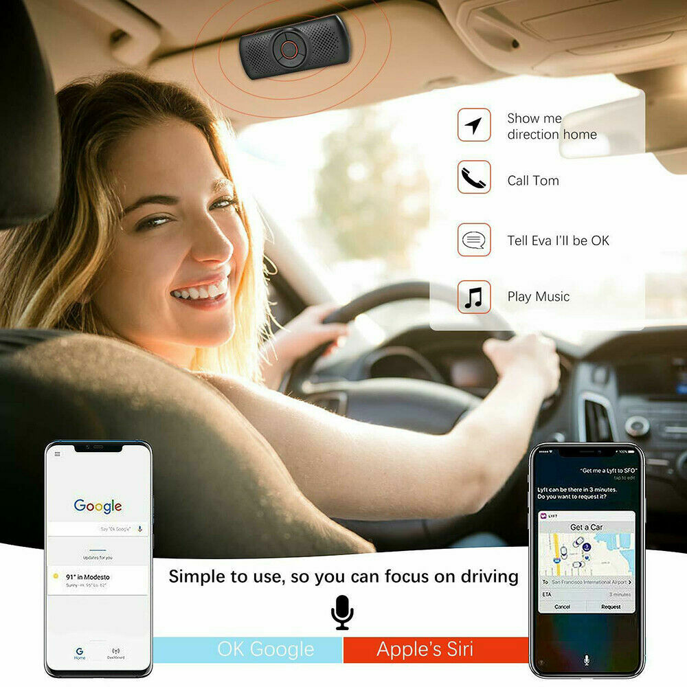 Auto Sun Visor Wireless Bluetooth Hands Free Car Kit Speakerphone Speaker Phone