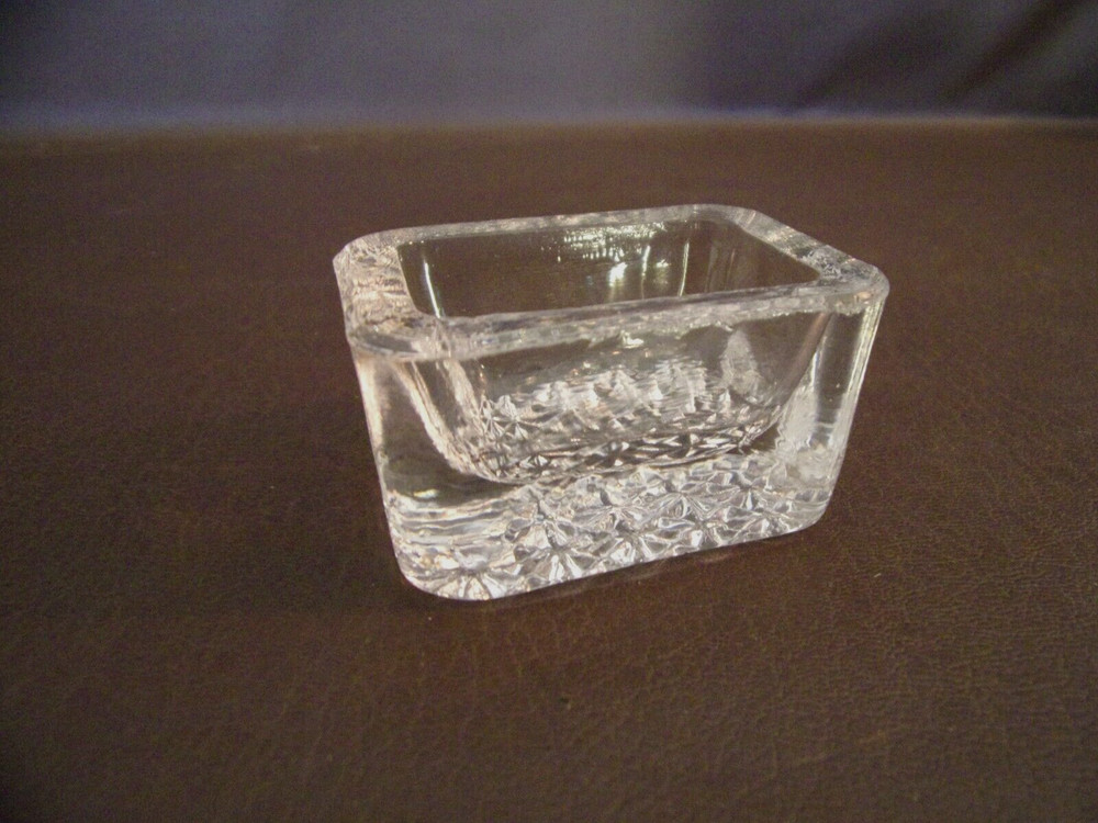 Rectangular Vintage Glass Salt Dip/Salt Cellar