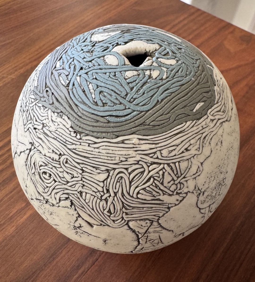 Romilla Batra California Studio POTTERY CERAMIC Original MODERN Art Signed 5”H