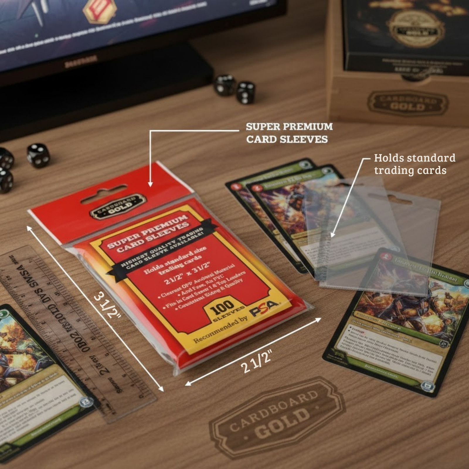 1000 (10 Packs) CBG Penny Super Premium Sports Card Soft Standard Size Acid Free