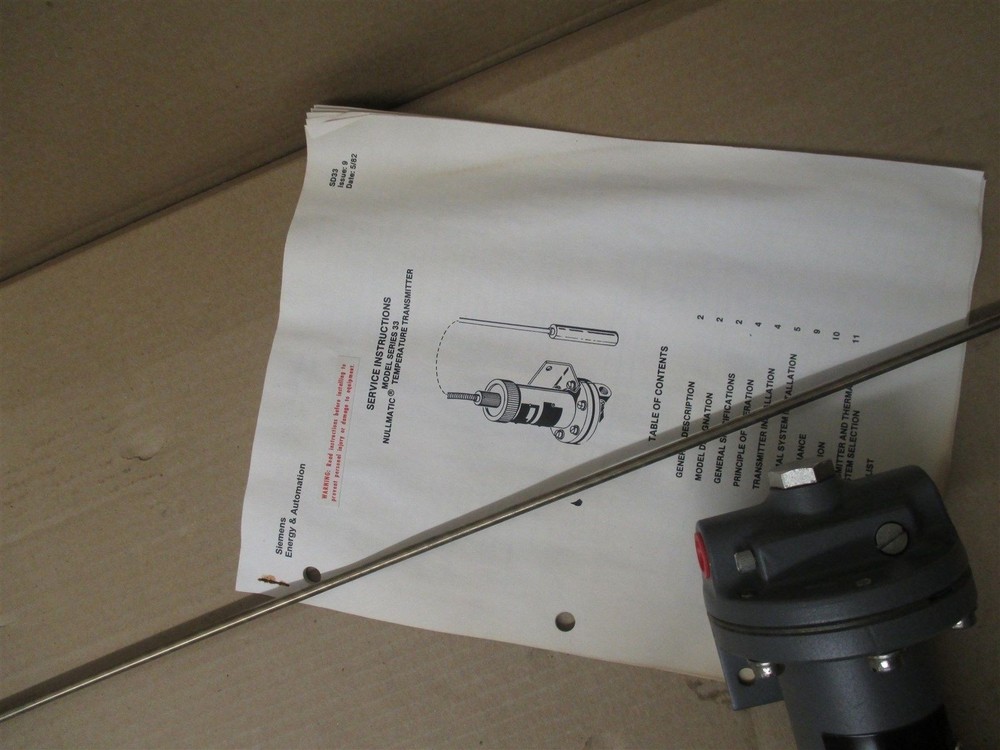 Moore Nullmatic 33D5475 Temperature Transmitter