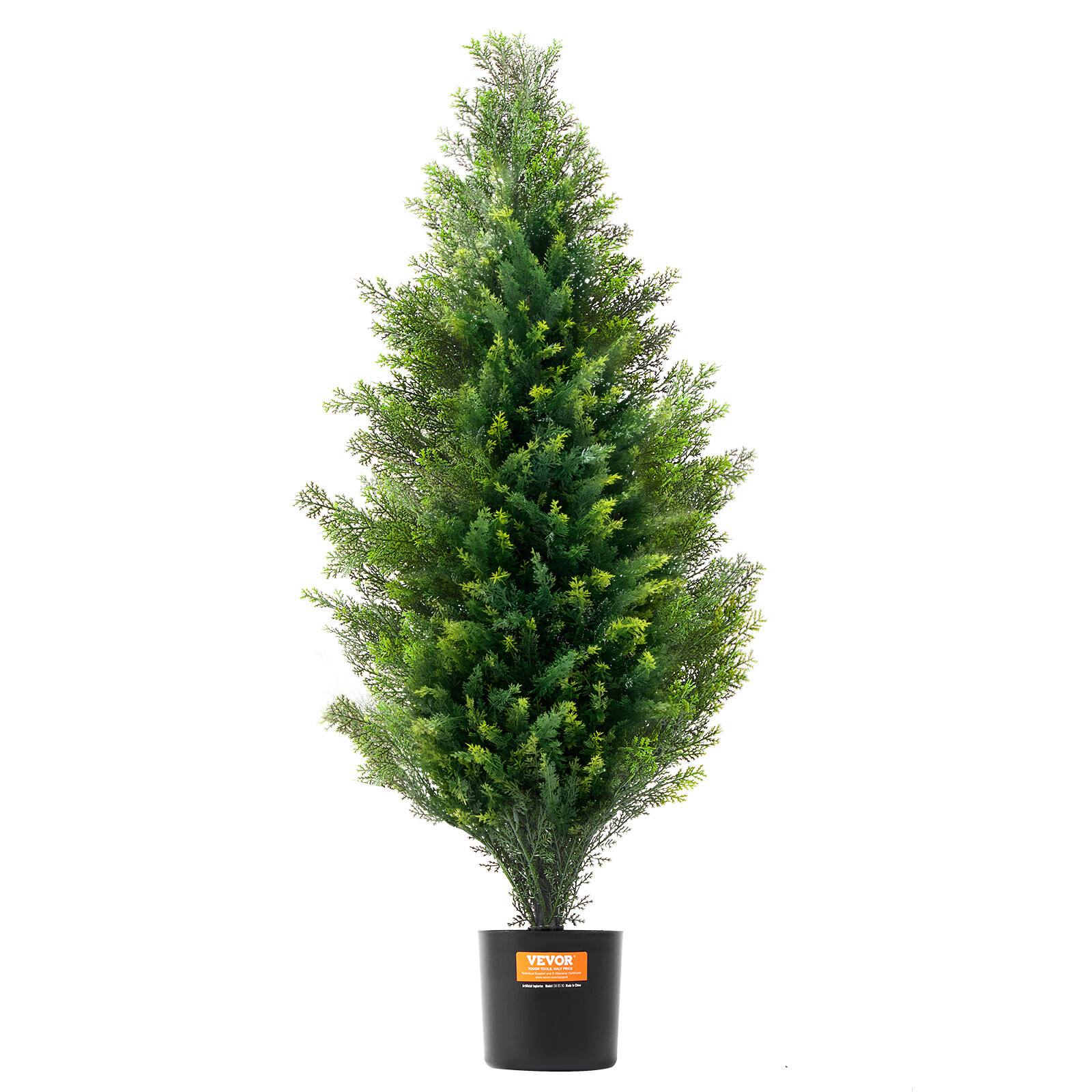 VEVOR 2 Pack 3' Artificial Cedar Topiary Tree Faux Plant UV Decor In/Outdoor