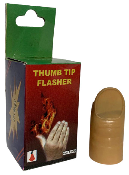 THUMB TIP FLASHER Magic Fire Stage Finger Effects Prop Flint Striker Flash Hand