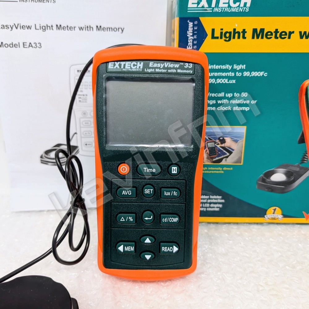 *NEW & GENUINE* Extech® EA33 EasyView™ Light Meter w/ Memory Illuminance + CASE