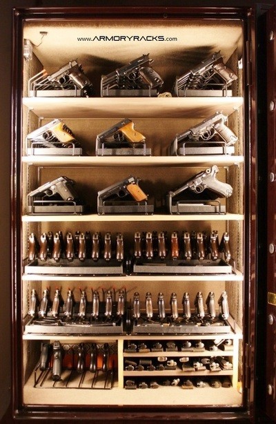 4-Gun Handgun Storage Rack | Welded Steel Pistol Stand, Powder-Coated