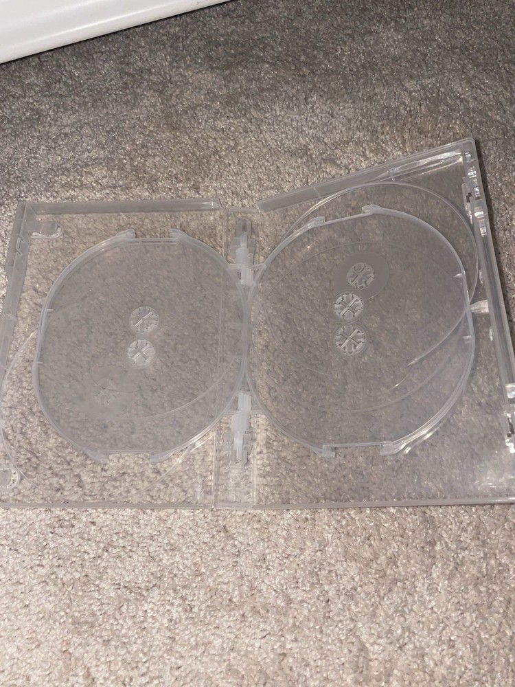Clear Empty DVD Case Multi Disc Capacity Holds 14 Discs Used