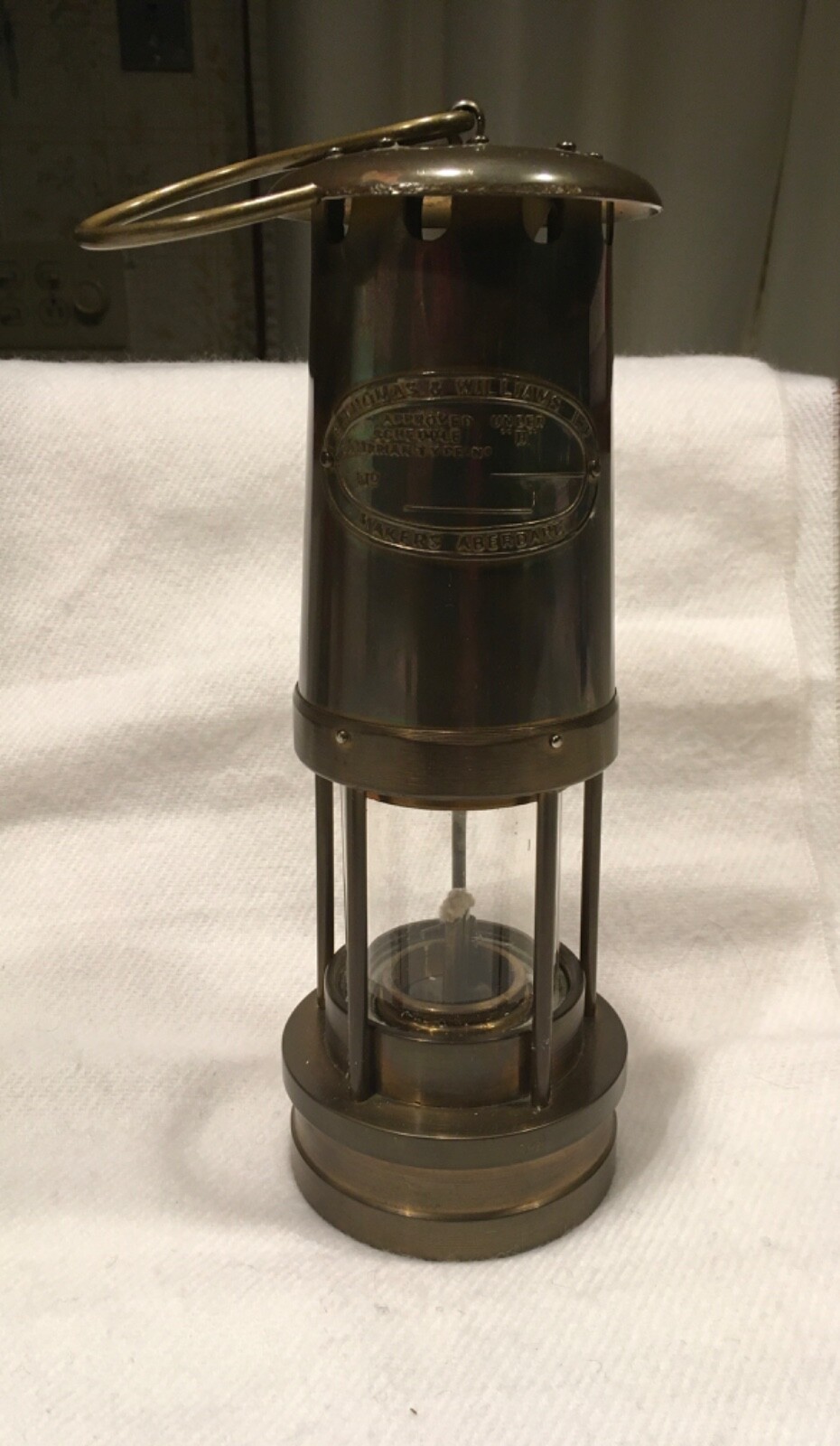 E. Thomas & Williams Ltd. Cambrian Brass Miners Lamp, Schedule B, type Aberdare
