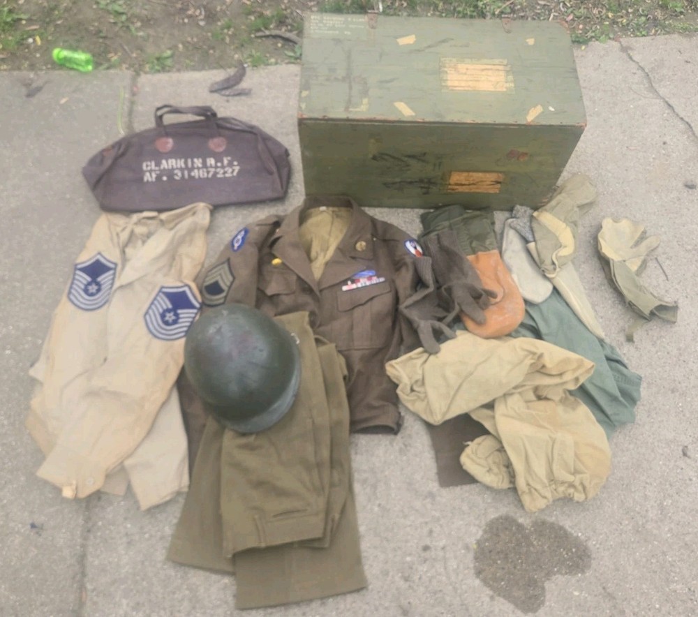 WWII 8th Infantry Division / 9th Air Force Transitional Af Uniform Grouping Idd