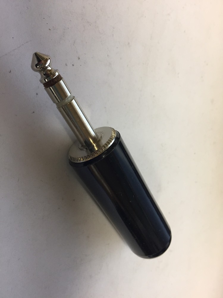 1/4" PLASTIC HANDLE STERO PHONO PLUG NEW
