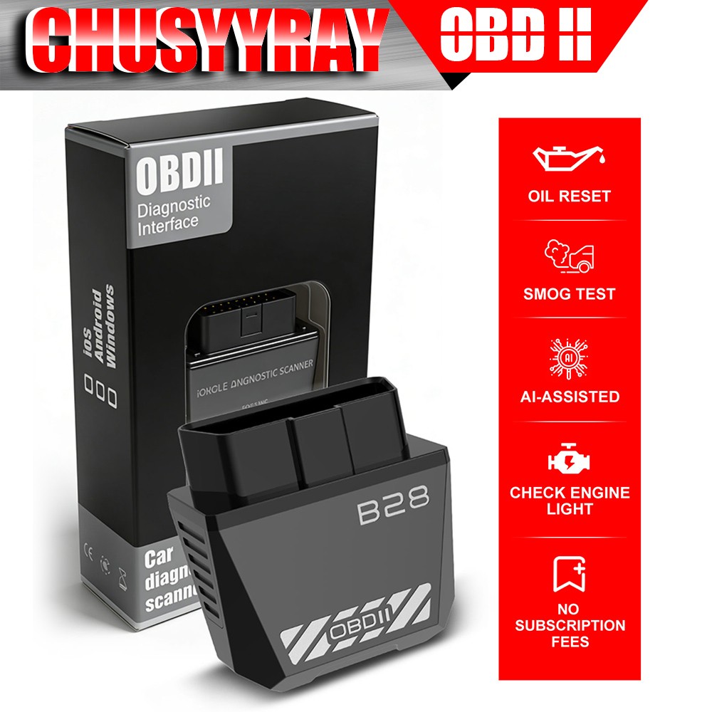 B28 OBD2 Bluetooth 5.1 Scanner 25K80 Check Engine Code Reader Car Diagnostic