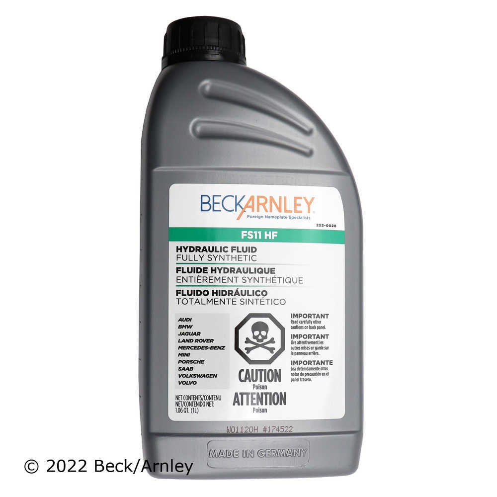 Hydraulic System Fluid Beck/Arnley 252-0028