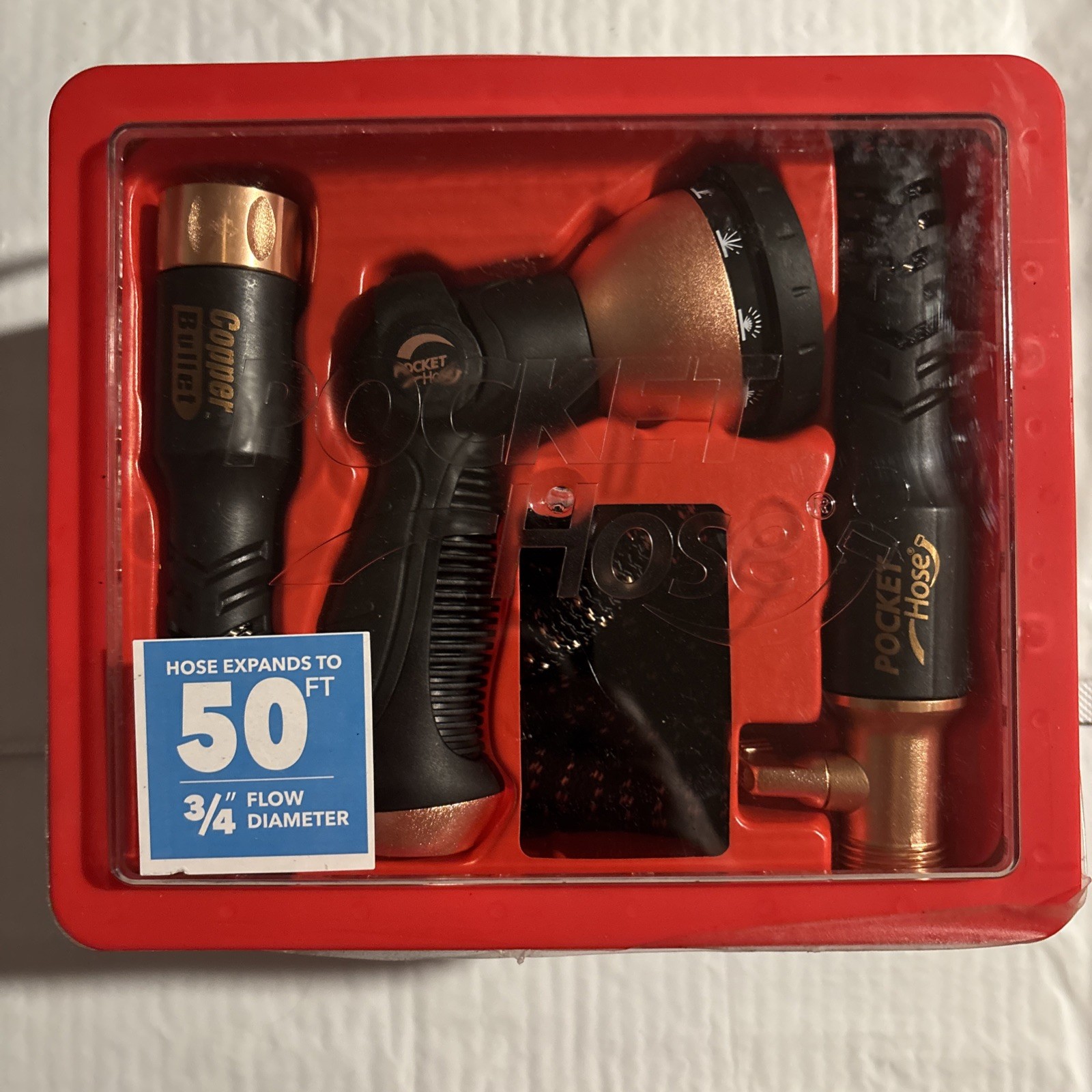 50 ft Pocket Hose Copper Bullet