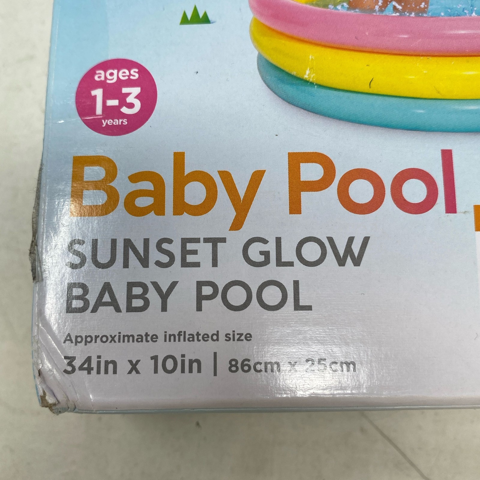 Intex Sunset Glow Baby Pool, Multicolor 34in x 10in