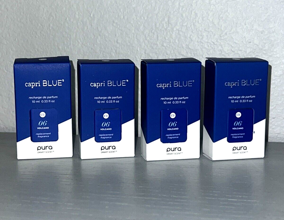 Pura Capri Blue Volcano Smart Diffuser Replacement Fragrance Refill 4 Pieces