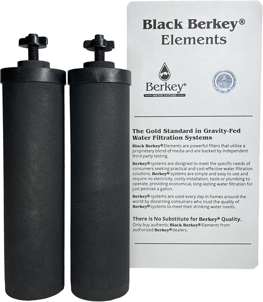 Authentic Black Berkey Water Filter Replacement Elements (2-Pack) BB9-2 Genuine