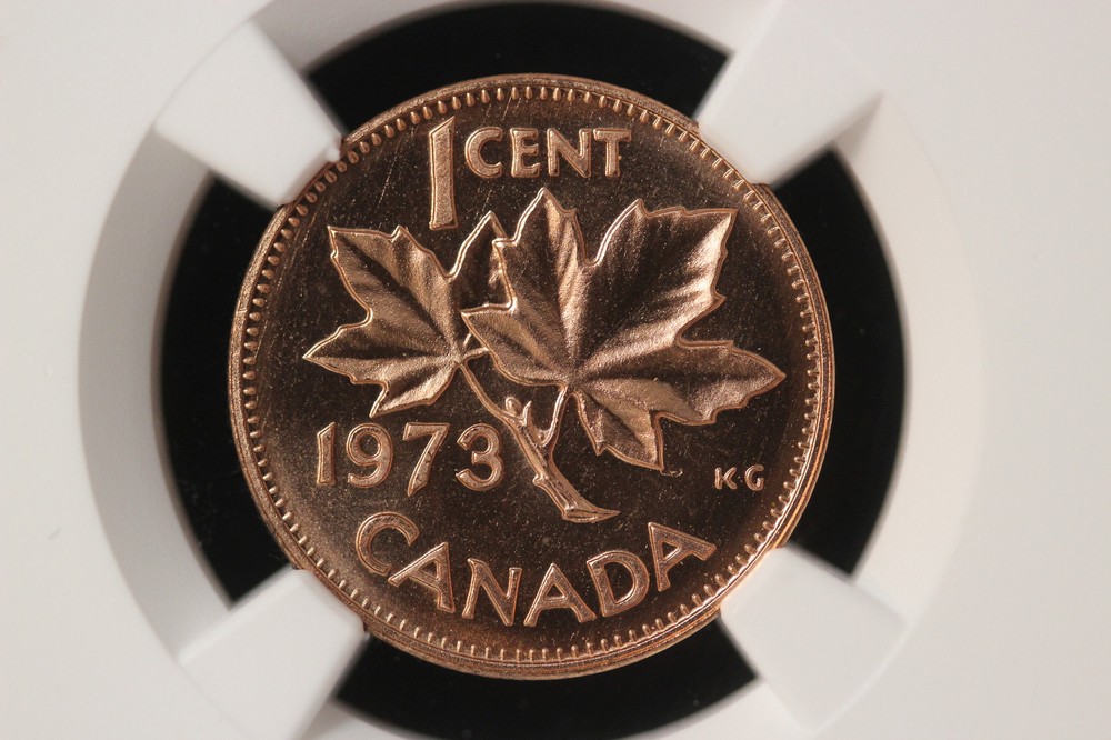 1973 Canada. One Cent. "Uncirculated Set Issue" NGC Graded MS-67 RD.