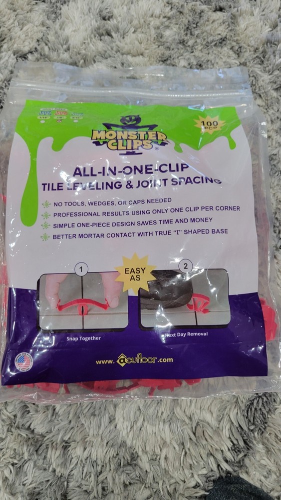 All-in-one-clips 100pcs Tile Leveling & Joint Slacing