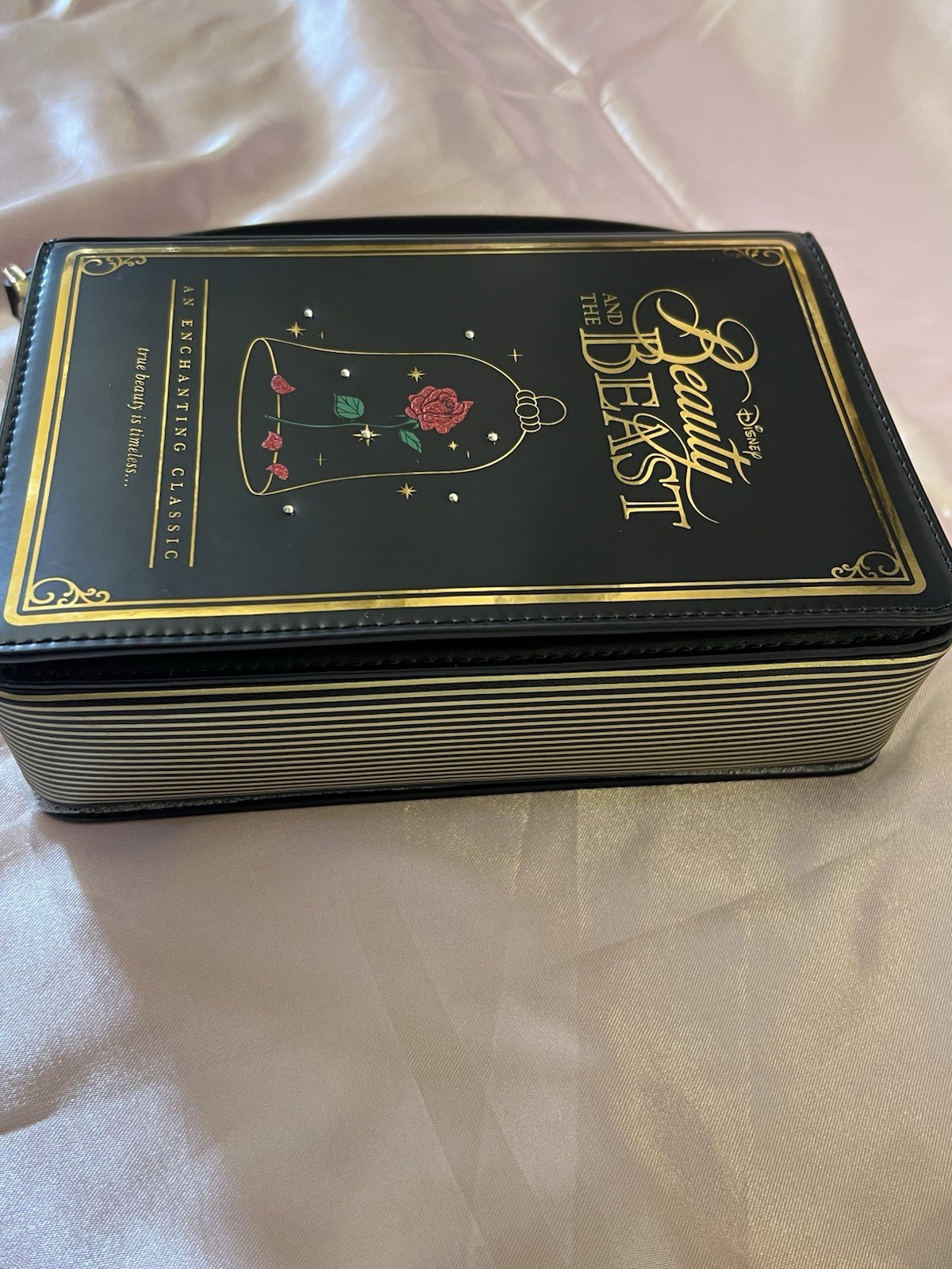 Kate Spade Disney Beauty and the Beast Black Book Clutch Handbag Medium