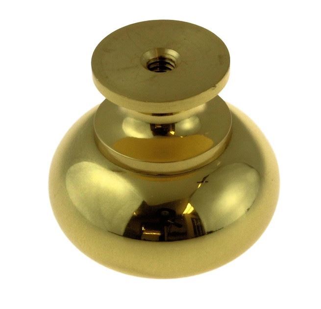 1-1/4" Classic Restoration Knob Solid Polished Brass