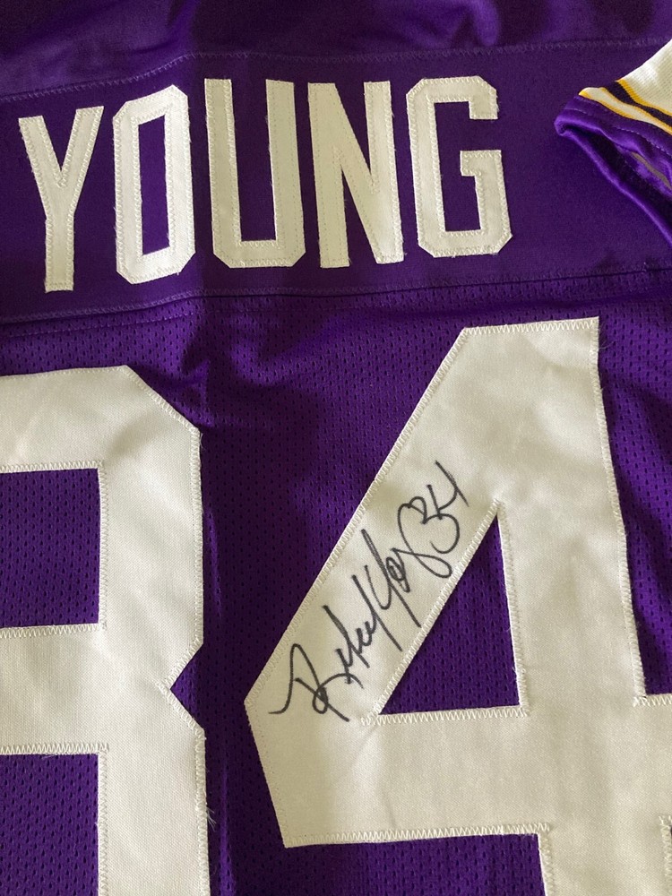 Vikings Rickey Young signed Jersey W/COA