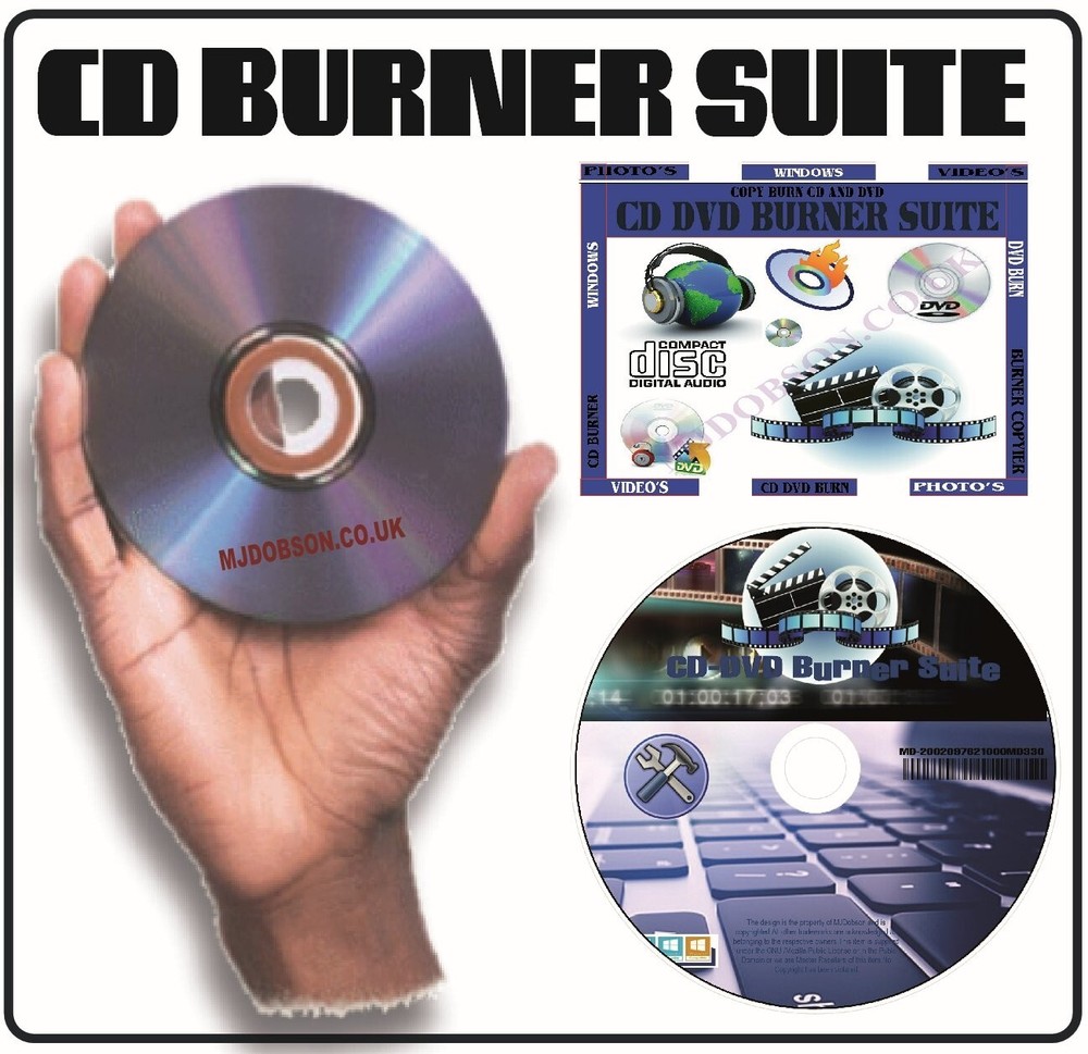 CD DVD Burner Backup Erase Data Burning Edit Studio Software FREE POST