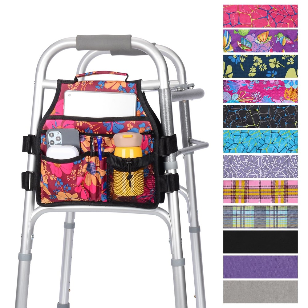 Supregear Side Walker Bag w/Cup Holder, Folding, Waterproof Walker Accessory