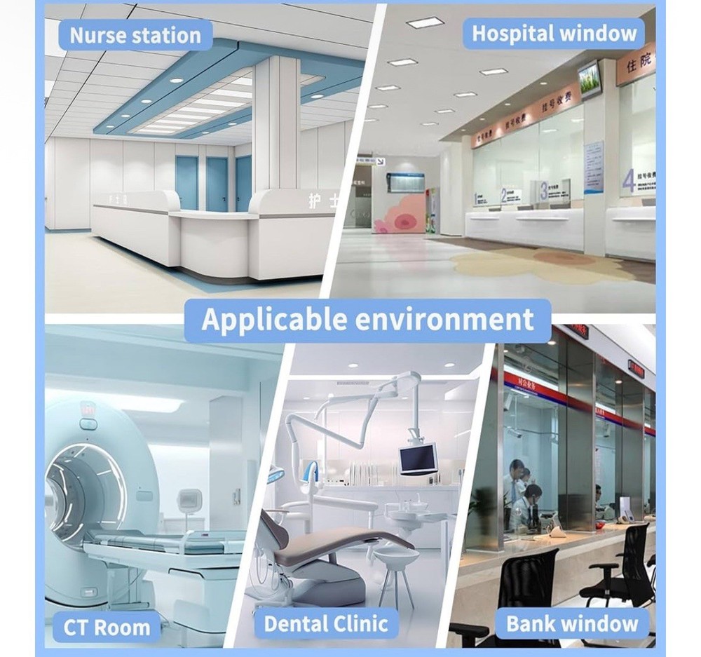 DESHUN DS-989 Window Intercom Business Full Duplex Window Speaker System - White