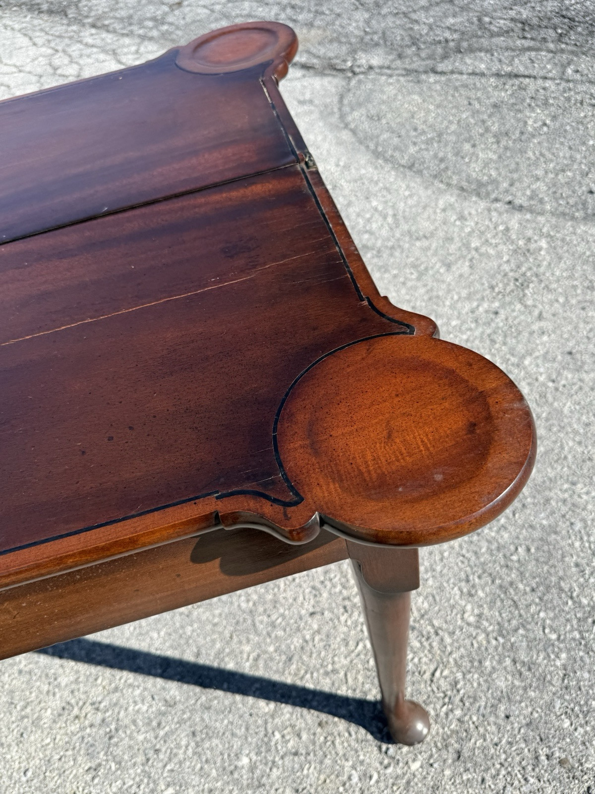 antique 18th century queen anne game card console table 1760s drawer