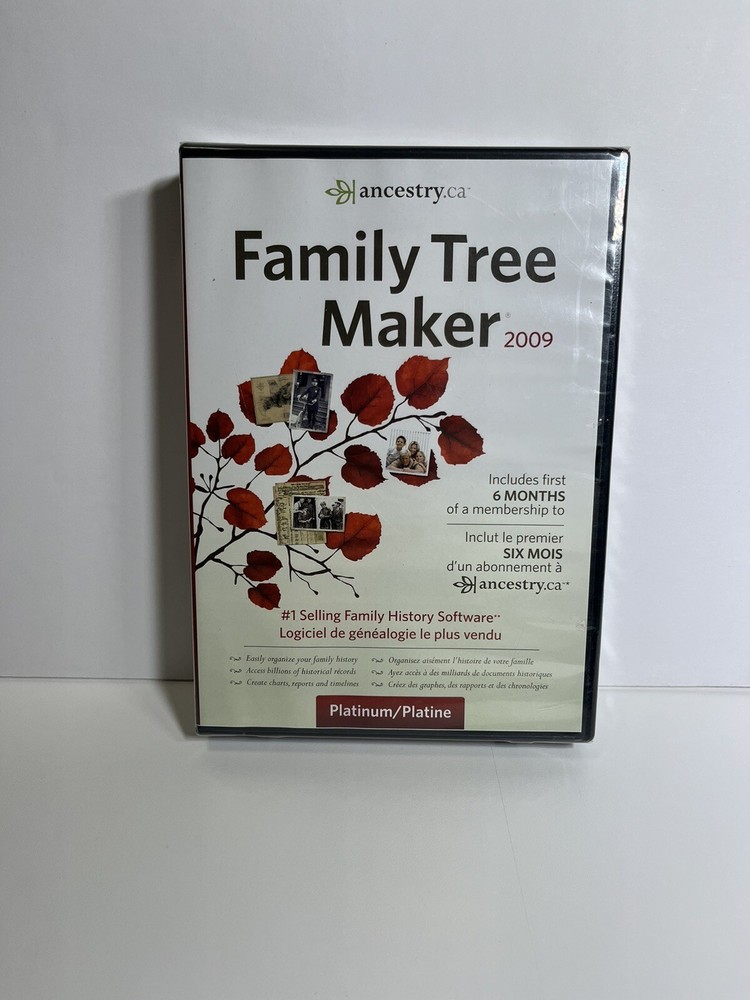 Family Tree Maker 2009 Platinum Computer Software for PC Windows by Ancestry.ca