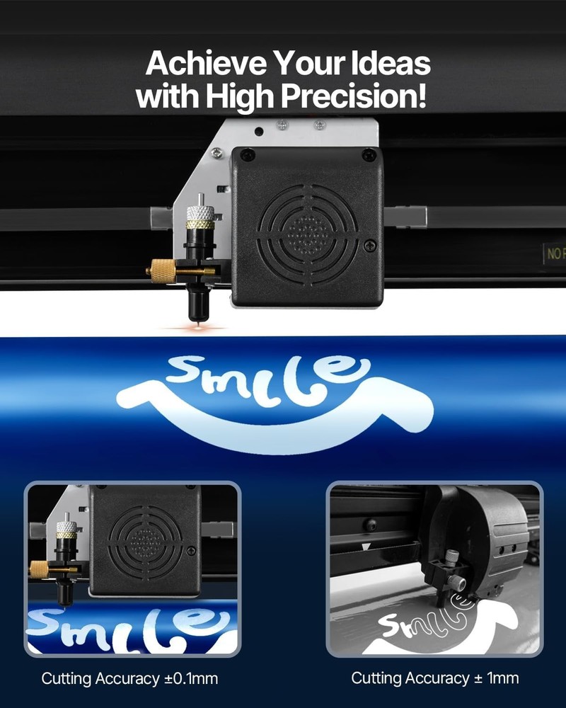 28" Vinyl Cutter Plotter Bundle Adjustable Force Speed Sign Cutting Machine