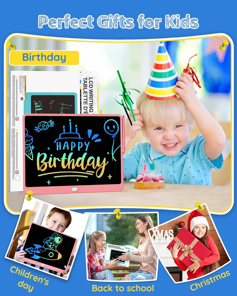 TEKFUN 16" LCD Writing Tablet Drawing Board - Easter Gift for Kids & Teens