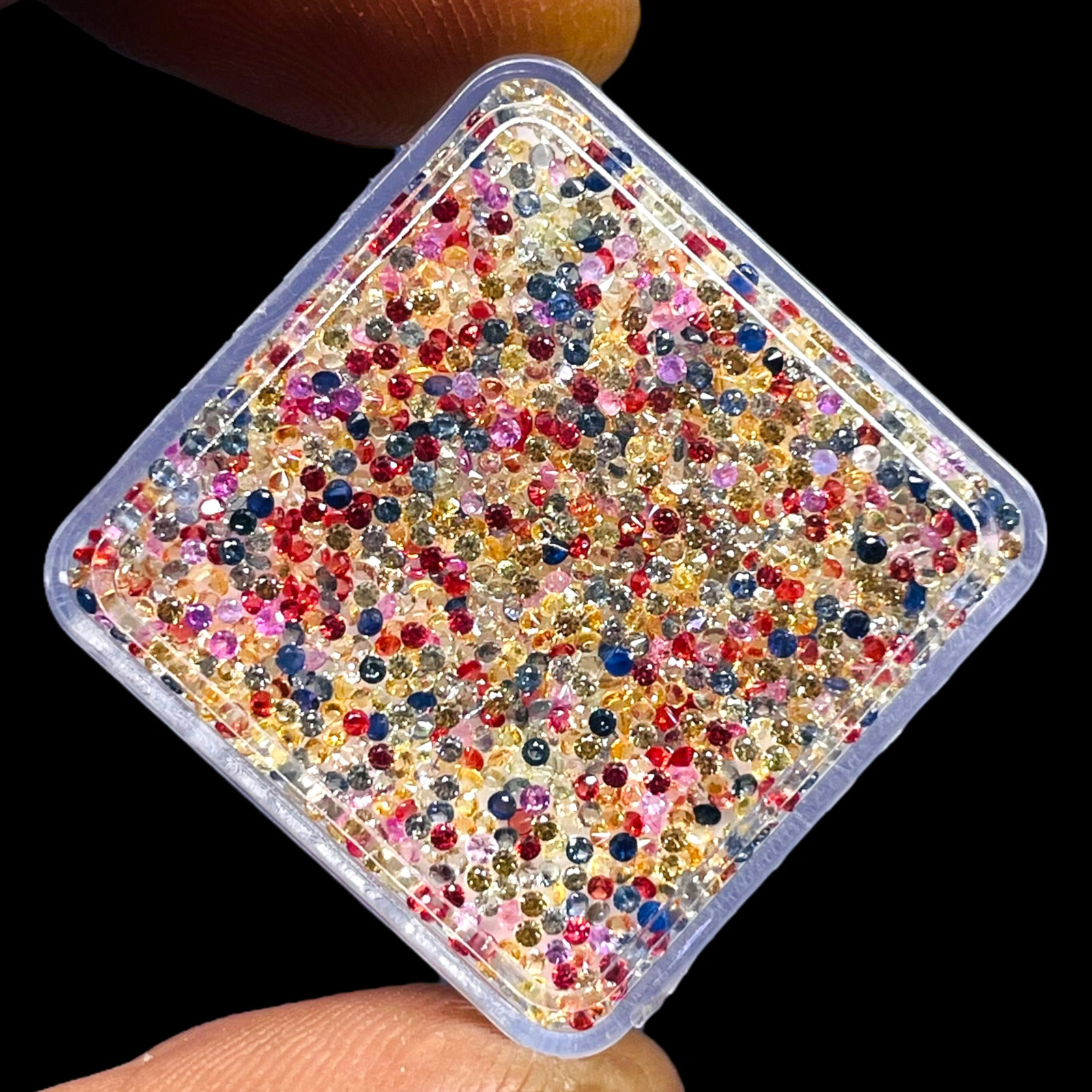 100 Pcs Natural Multi Sapphire 1mm Round Diamond Cut Dazzling Loose Gemstone Lot