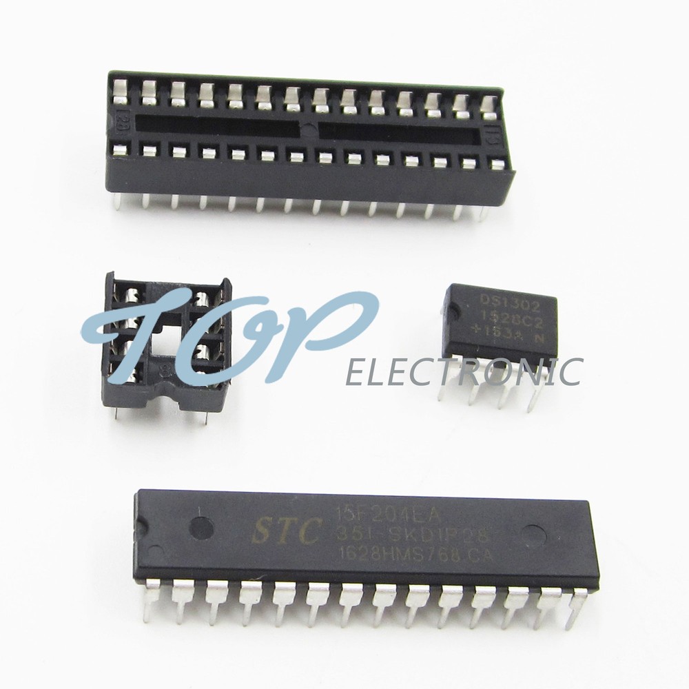 DIY Kit Red LED Electronic Clock Microcontroller Digital Clock Time Thermometer