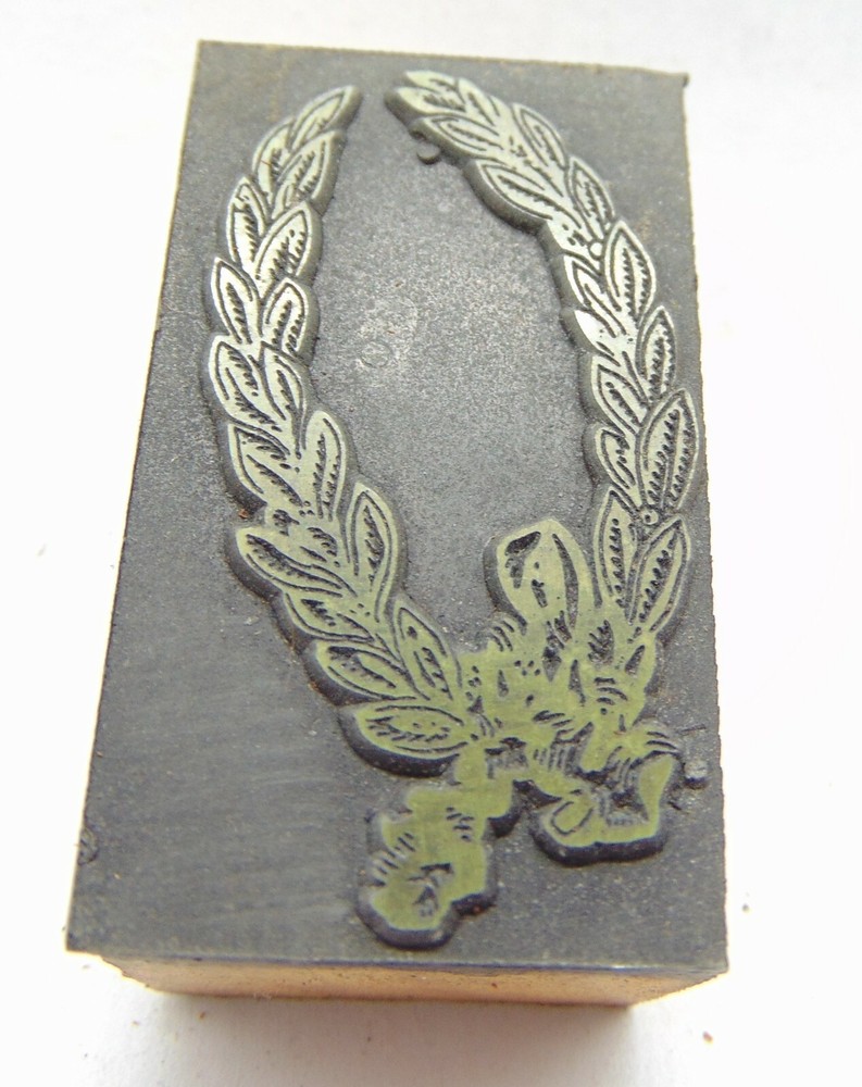 Printing Letterpress Printers Block Split Wreath