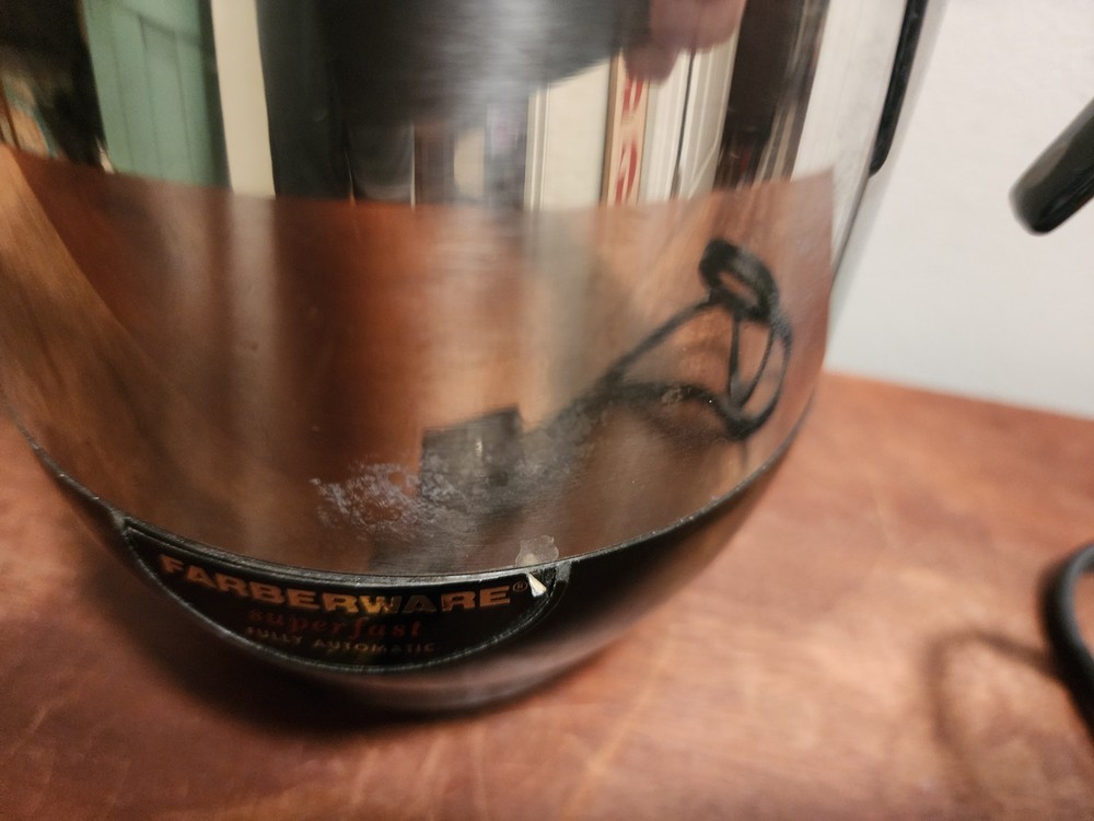FARBERWARE 8 CUP SUPERFAST PERCOLATOR MODEL NO. 138B With Cord