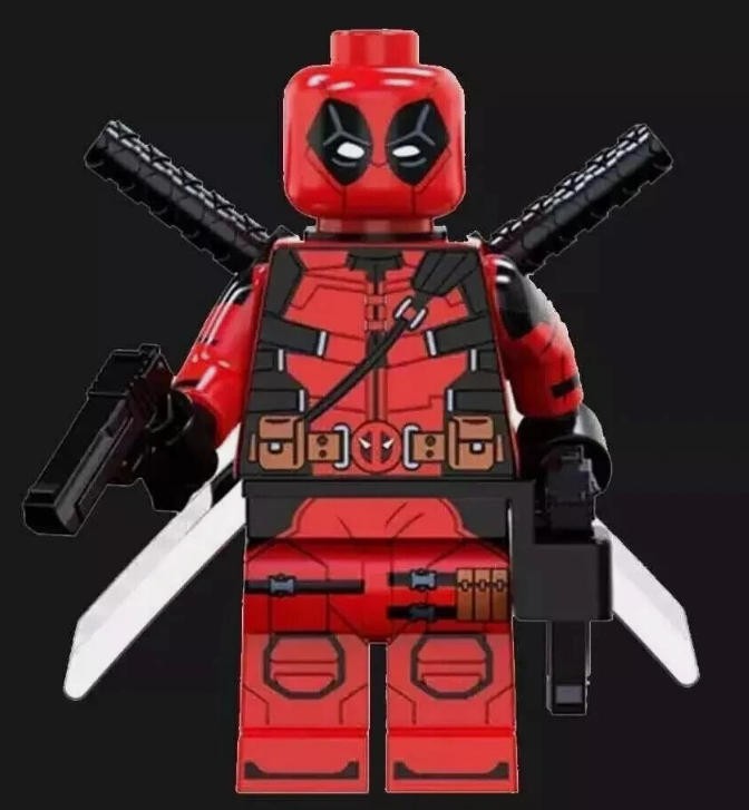 Doll Custom block toy 2PCS Minifigure Deadpool Wolverine Building