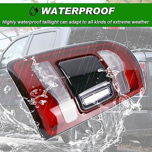 LED Tail Lights Assembly Without Blind Spot Compatible with Ram 1500 Left Side