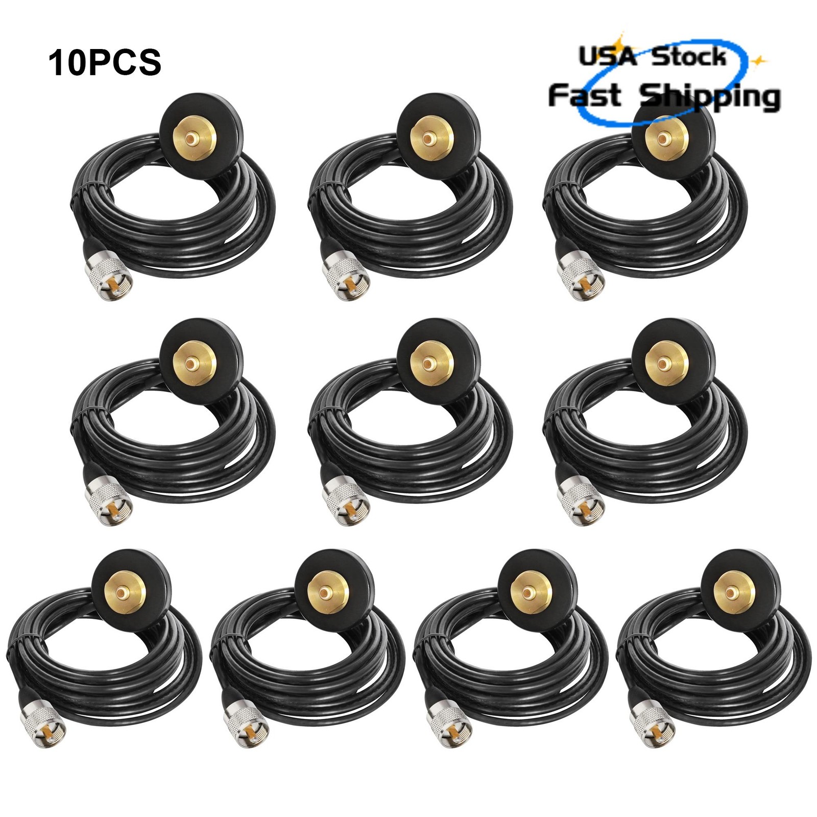 10x NMO Mount Magnetic Base PL259 Plug for NX-3820 NX-5800 Mobile Radio