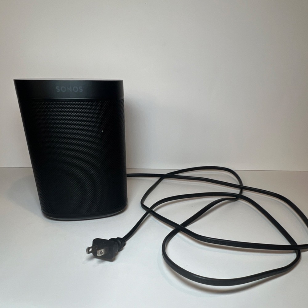 Sonos One Smart Speaker Alexa Compatible Black Touch Control Ethernet