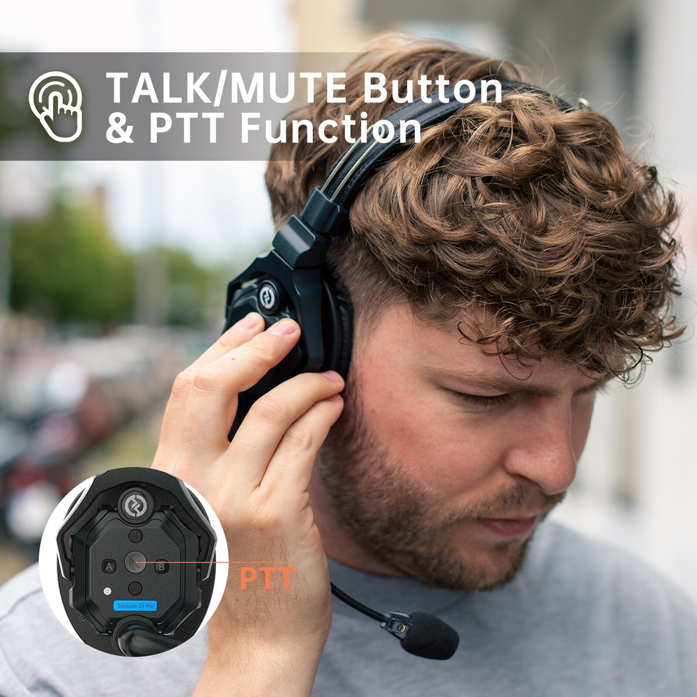 Hollyland Solidcom C1 Pro 4S 4-Person 1100ft Wireless Intercom Headset System