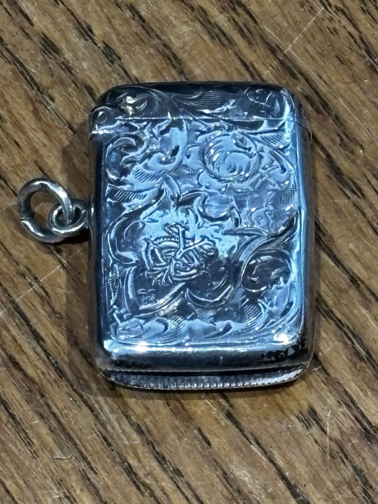 English Solid Silver Vesta, Full Hallmarks