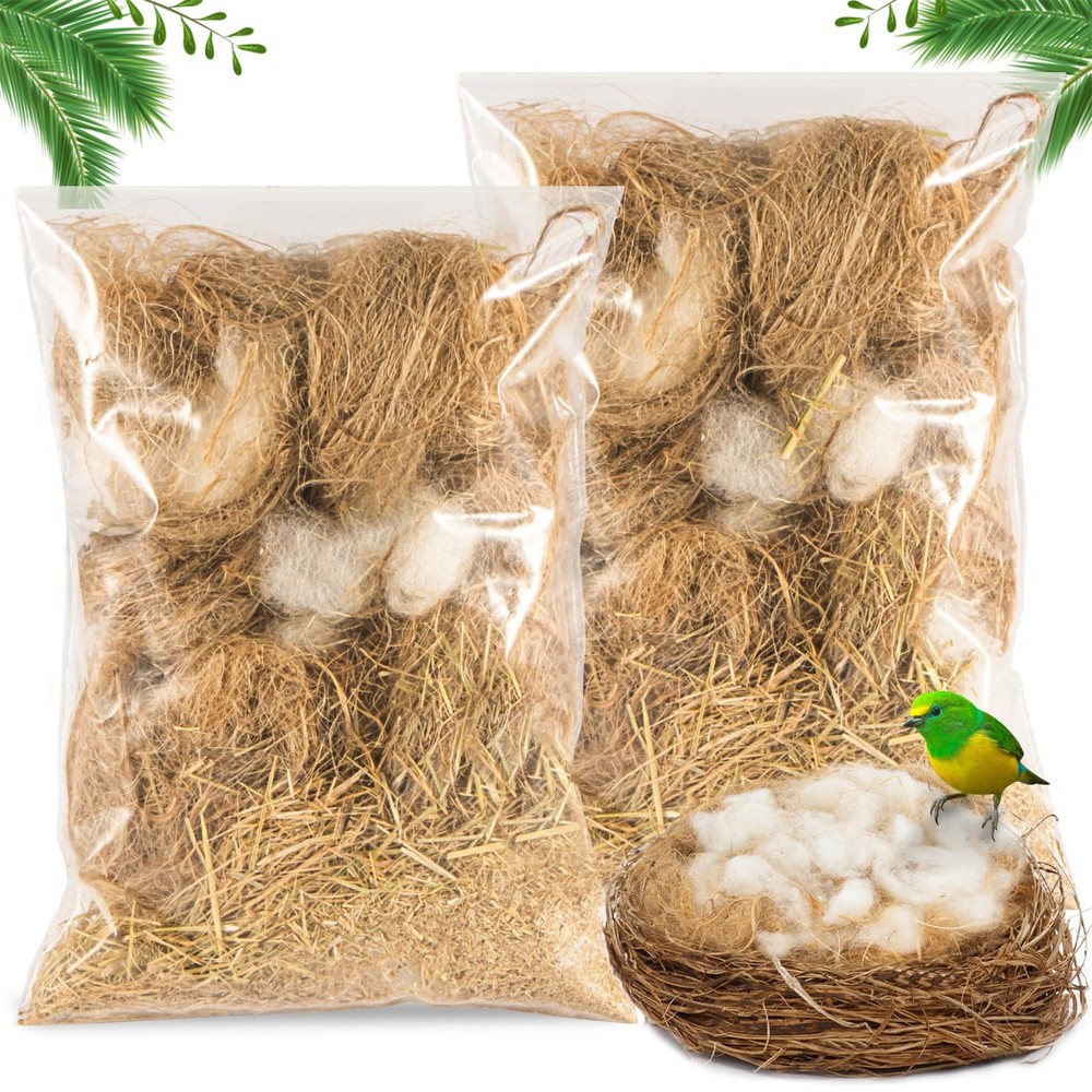 2 Pack Bird Nesting Material Bird Nests Bedding Hummingbird Nesting Material