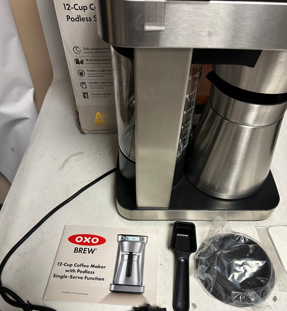 OXO Brew 12-Cup Coffee Maker With Podless Single-Serve Function - 8721200
