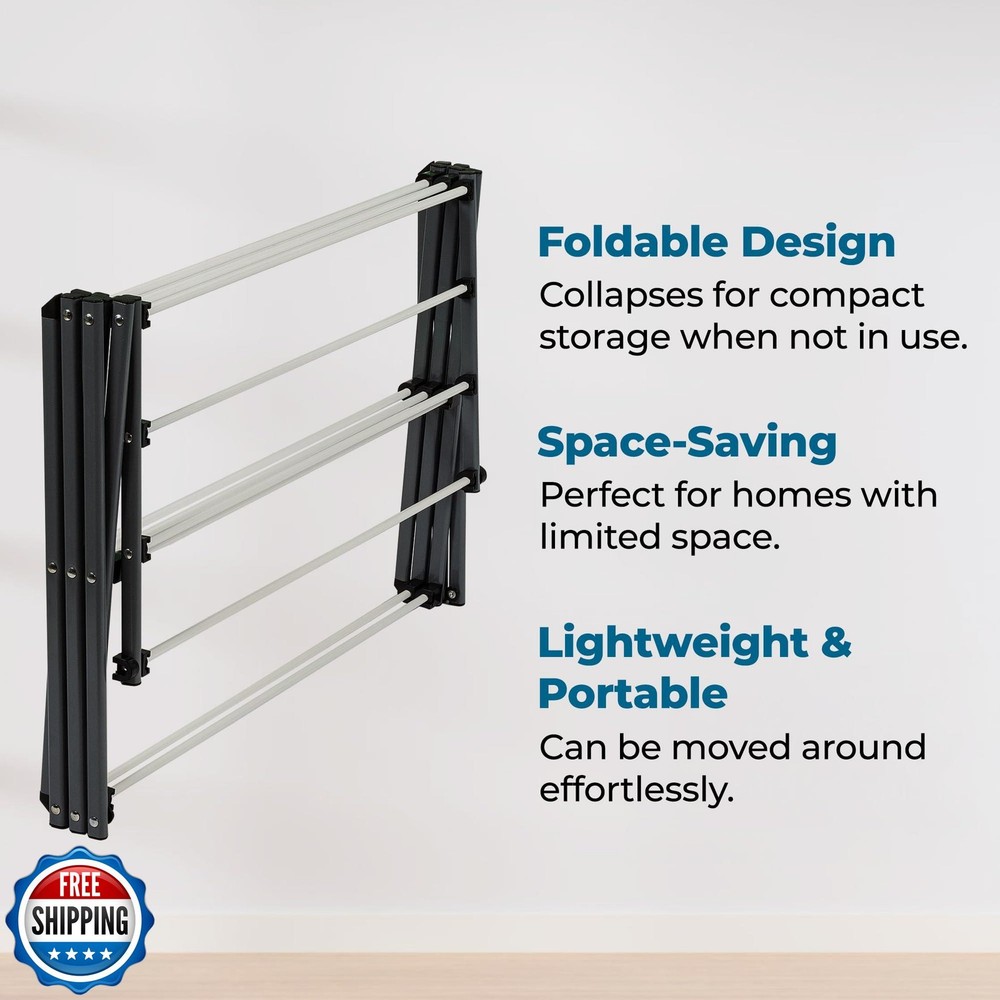Honey-Can-Do Collapsible Clothes Drying Rack – Durable, Space-Saving Laundry