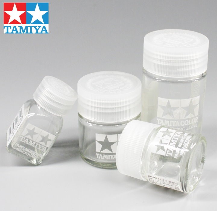Tamiya Paint Mixing JAR Glass Bottles 81041-81044 (10~46cc) Multiple Options