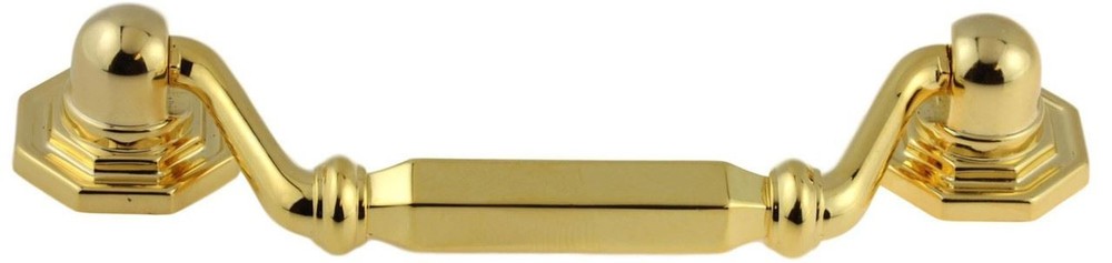 3-1/4" Octagonal Bail Pull Gold