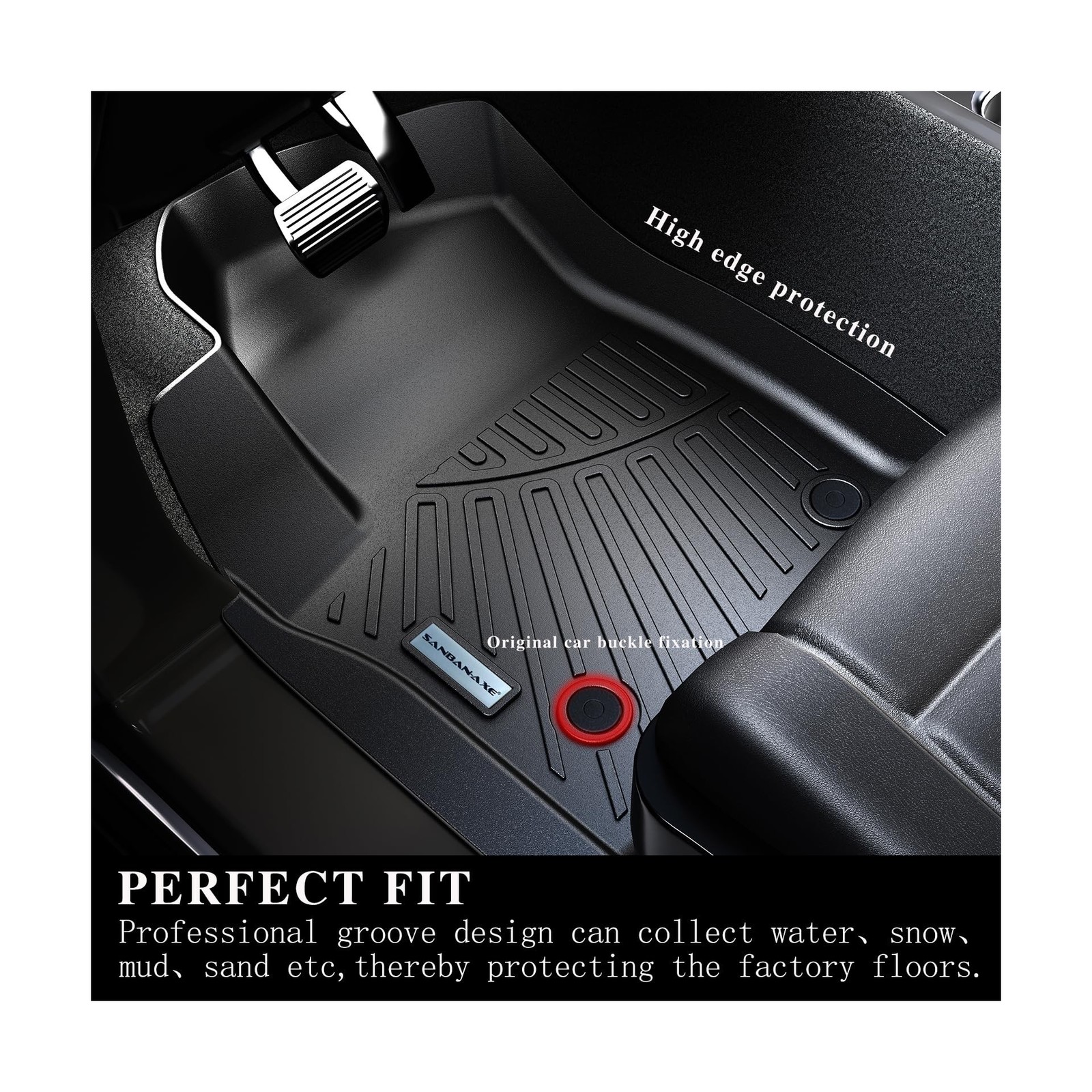 Floor Mats & Large Trunk Mat for 2015-2017 2018 2019 Ford Explorer 7 Seatsᦁ